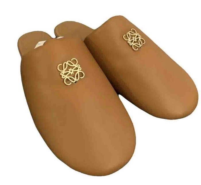 Loewe太可愛太可口的napa駝色麵包平底鞋-8