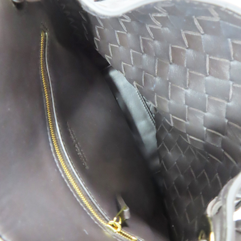 棕色 羊皮編織 Small Andiamo 水桶包 肩背包【BOTTEGA VENETA BV 寶緹嘉】 855759-8