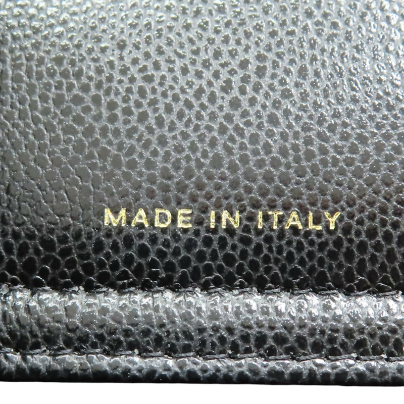 黑色 荔枝紋牛皮 鍊帶 手機包 肩背包 金扣【CHANEL 香奈兒】 AP2096-8