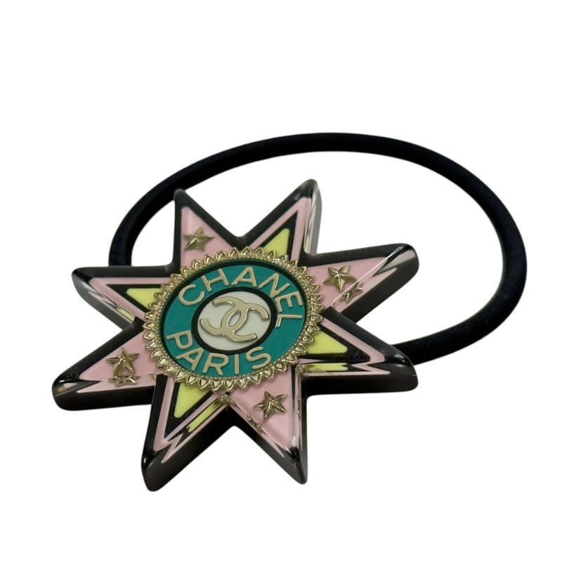 CHANEL CC 星星 彈性 束髮橡筋-2