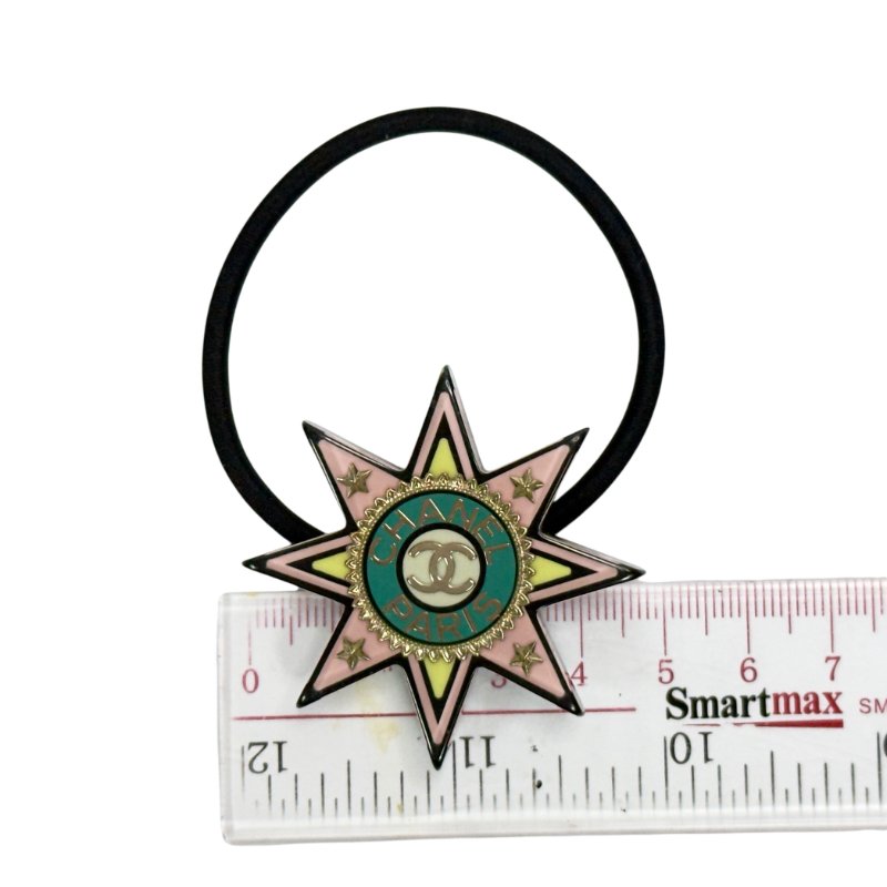 CHANEL CC 星星 彈性 束髮橡筋-9