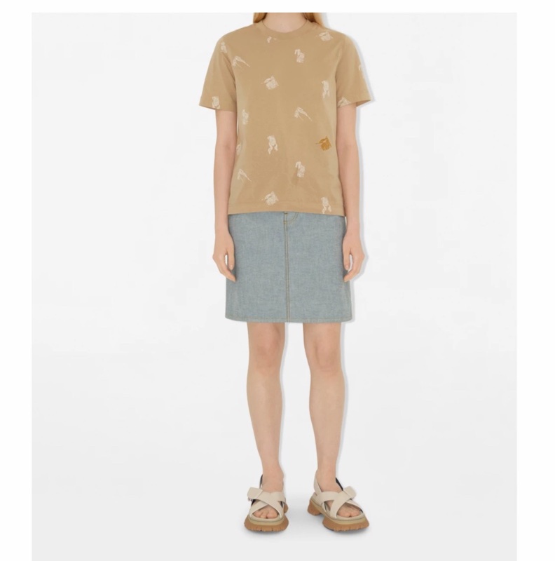 Burberry 女士 徽標圖案T恤XXS XS S M L XL碼-4
