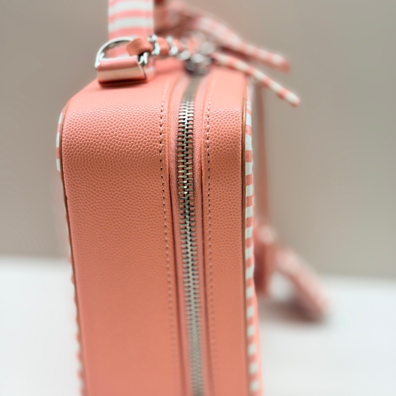 Chanel 香奈兒 中號Vanity case 牛皮荔枝紋相機包 粉紅色-3