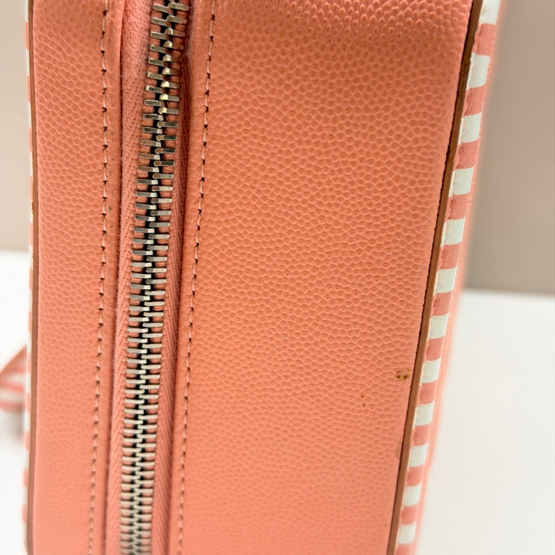 Chanel 香奈兒 中號Vanity case 牛皮荔枝紋相機包 粉紅色-4