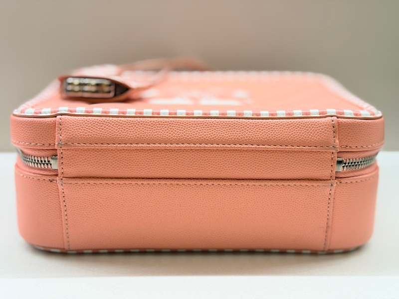 Chanel 香奈兒 中號Vanity case 牛皮荔枝紋相機包 粉紅色-5