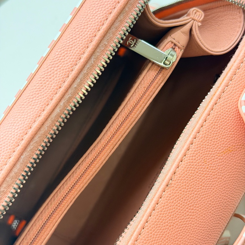 Chanel 香奈兒 中號Vanity case 牛皮荔枝紋相機包 粉紅色-7