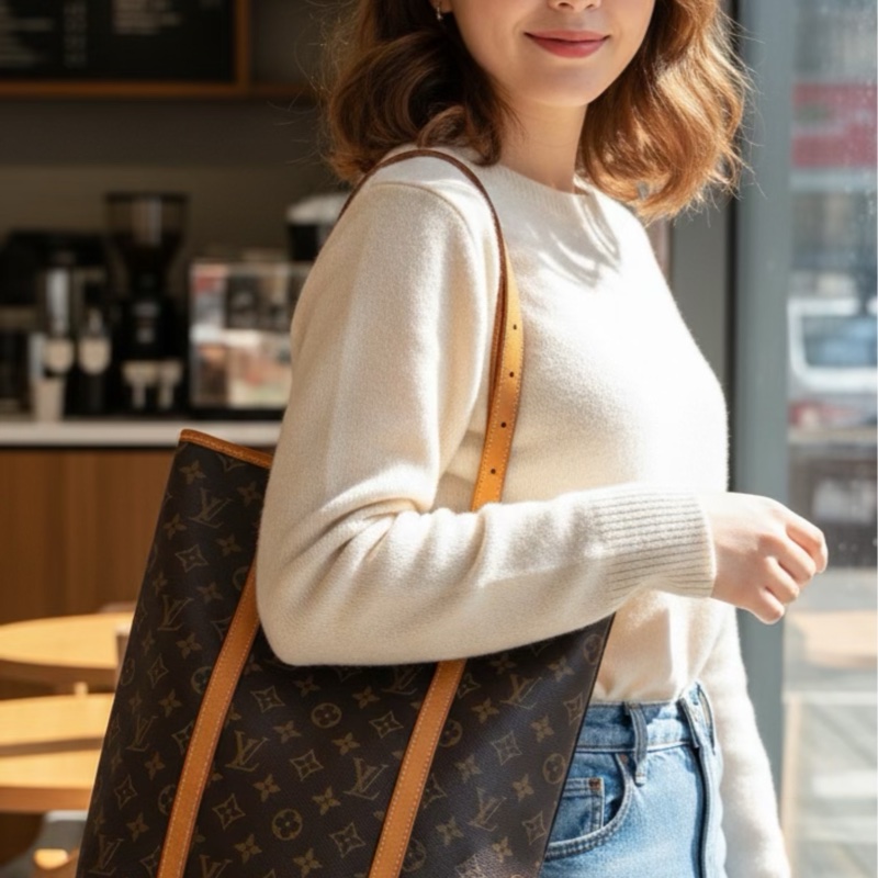 【法製經典】LV Monogram Bucket PM 水桶包、經典老花配蜜糖色植鞣革,法製 FL 序號,實用派首選!-0