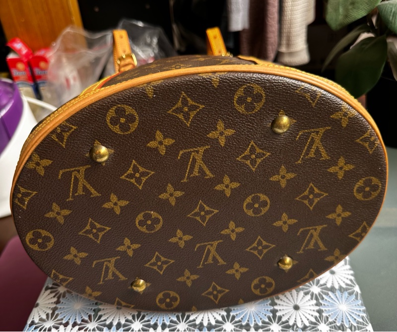 【法製經典】LV Monogram Bucket PM 水桶包、經典老花配蜜糖色植鞣革,法製 FL 序號,實用派首選!-6