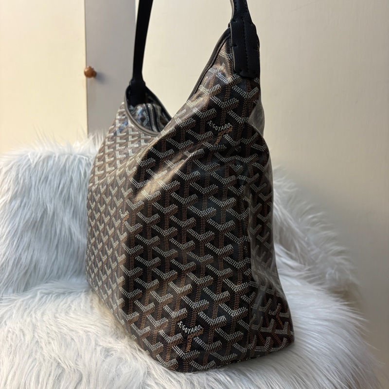 Goyard hobo黑棕肩背包-4