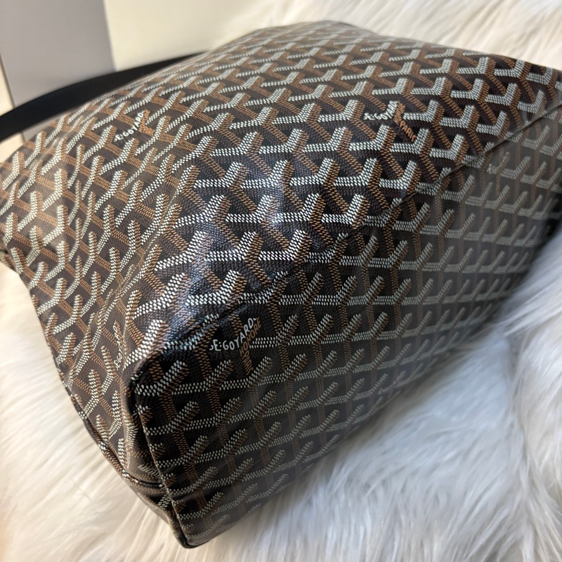 Goyard hobo黑棕肩背包-6