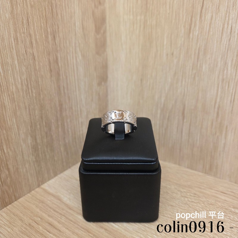 [滿版logo😘] LV銀色Mosaic戒指-0