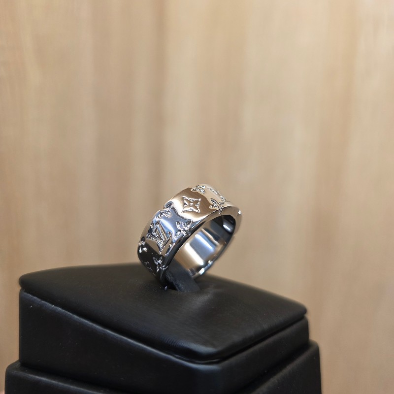 [滿版logo😘] LV銀色Mosaic戒指-9