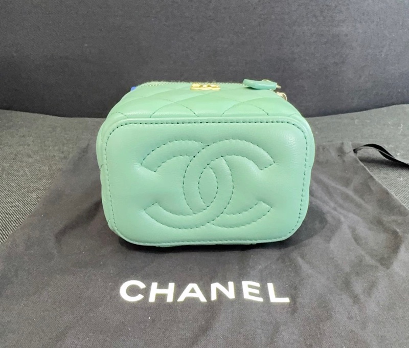 【全新 ✨ 全網最低價!】chanel 香奈兒 綠色金球 小盒子 羊皮 最新款帶鏡 晶片款(下單前先詢問庫存❗️)-3