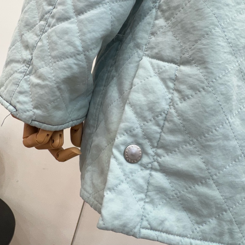 Burberry 淺藍色菱格絎縫外套 vintage 二手 中古-10
