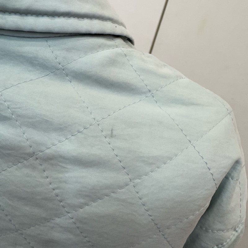 Burberry 淺藍色菱格絎縫外套 vintage 二手 中古-13