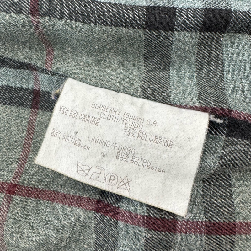 Burberry 淺藍色菱格絎縫外套 vintage 二手 中古-16