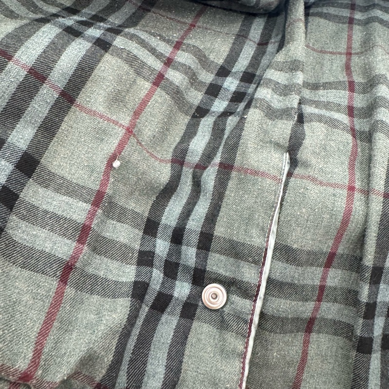 Burberry 淺藍色菱格絎縫外套 vintage 二手 中古-18