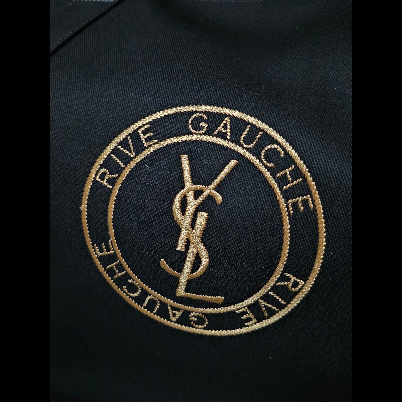 Saint Laurent YSL 帆布刺繡拖特包-6