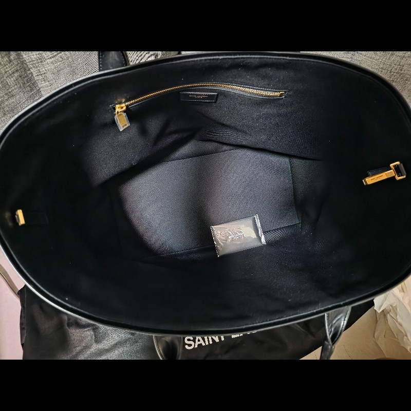 Saint Laurent YSL 帆布刺繡拖特包-7