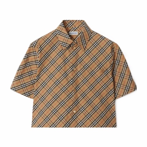 Burberry 女士 短款格紋棉質襯衫UK-2 UK-4 UK-6 UK-8 UK-10 UK-12碼