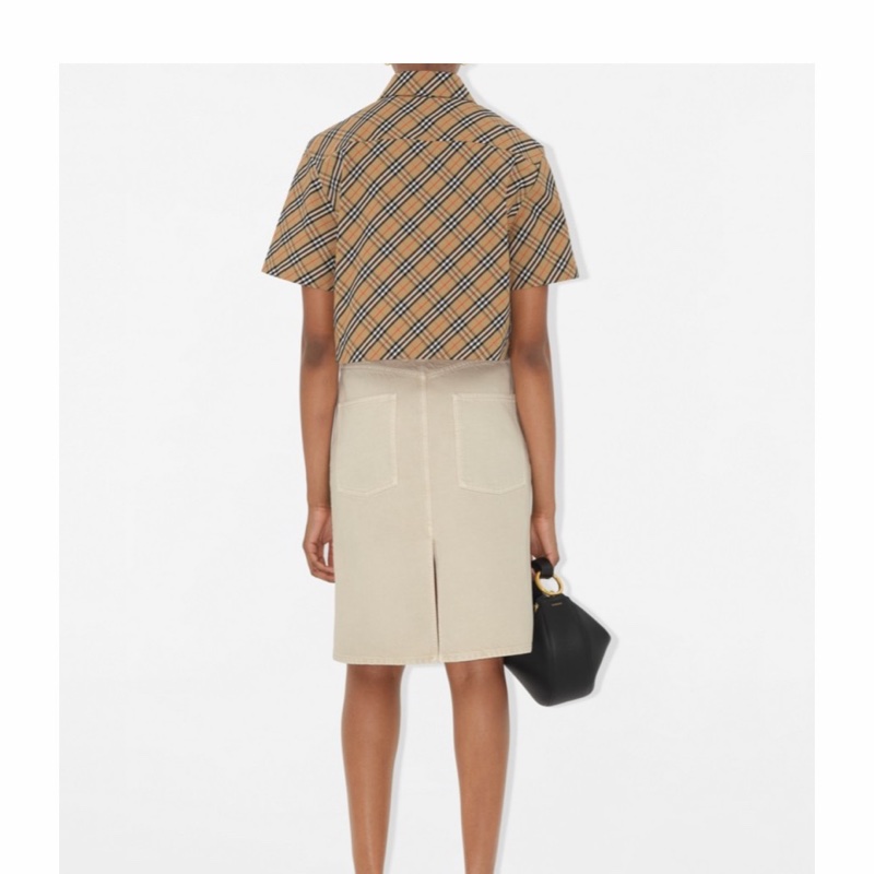 Burberry 女士 短款格紋棉質襯衫UK-2 UK-4 UK-6 UK-8 UK-10 UK-12碼-3