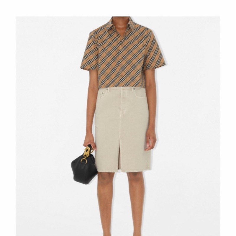 Burberry 女士 短款格紋棉質襯衫UK-2 UK-4 UK-6 UK-8 UK-10 UK-12碼-4
