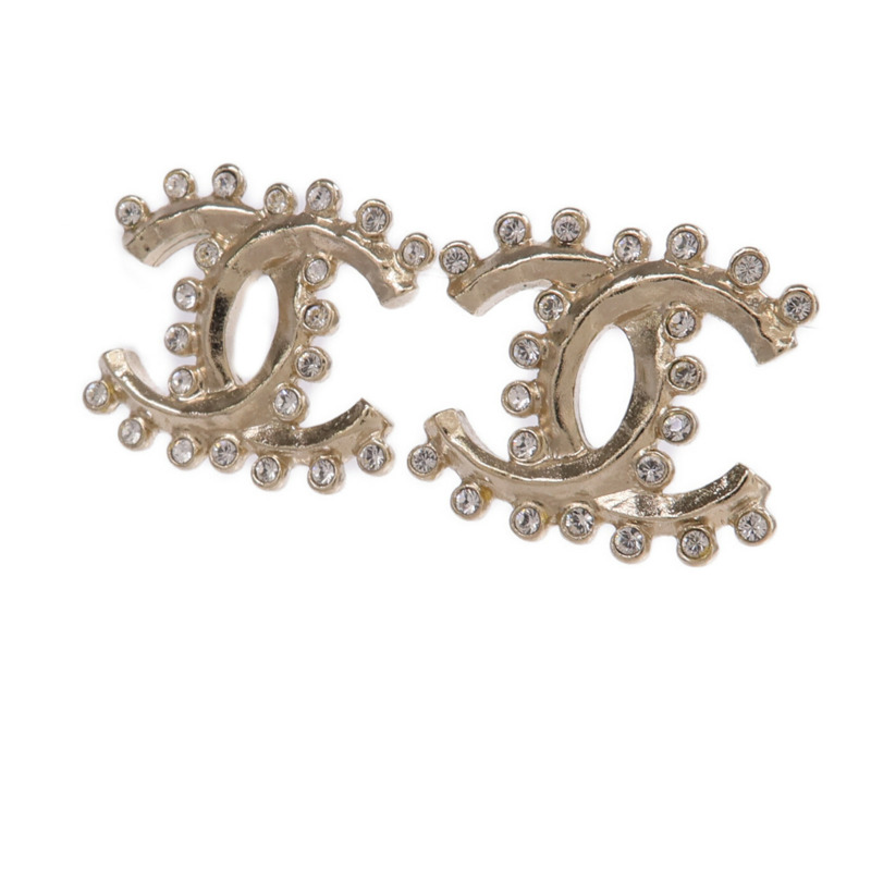 CHANEL 金屬Earrings金扣耳環-1