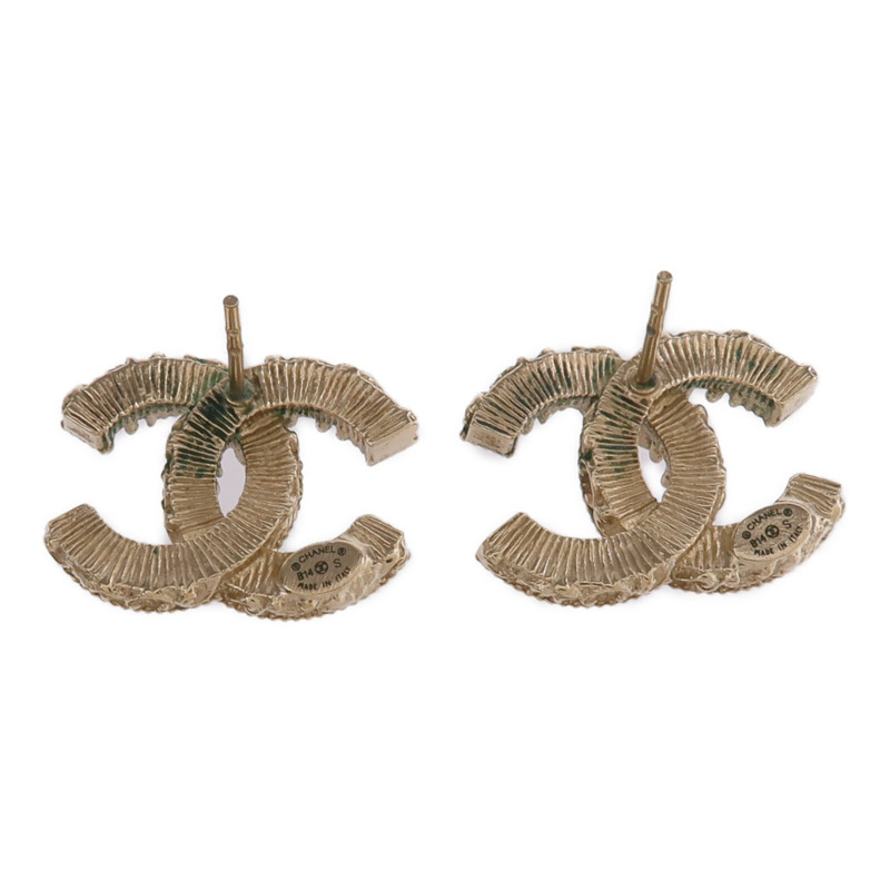 CHANEL 金屬CC Earrings金扣耳環-2