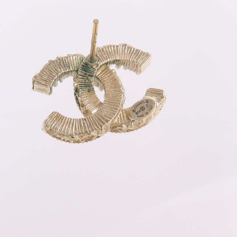 CHANEL 金屬CC Earrings金扣耳環-5