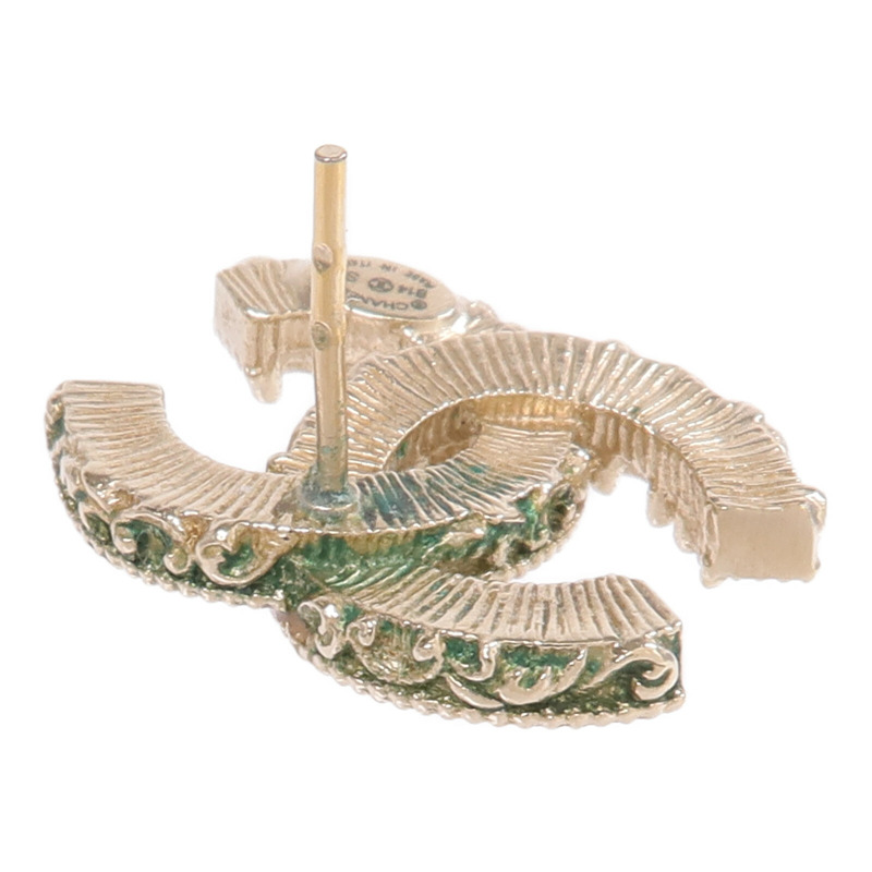 CHANEL 金屬CC Earrings金扣耳環-8