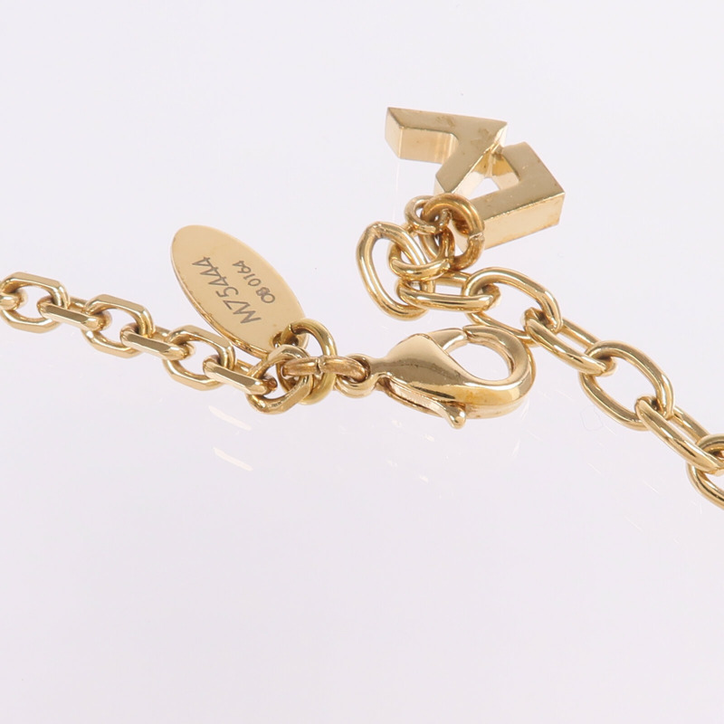 LOUIS VUITTON 金屬/PVC Flower Charm Pearl Necklace金屬項鏈-5