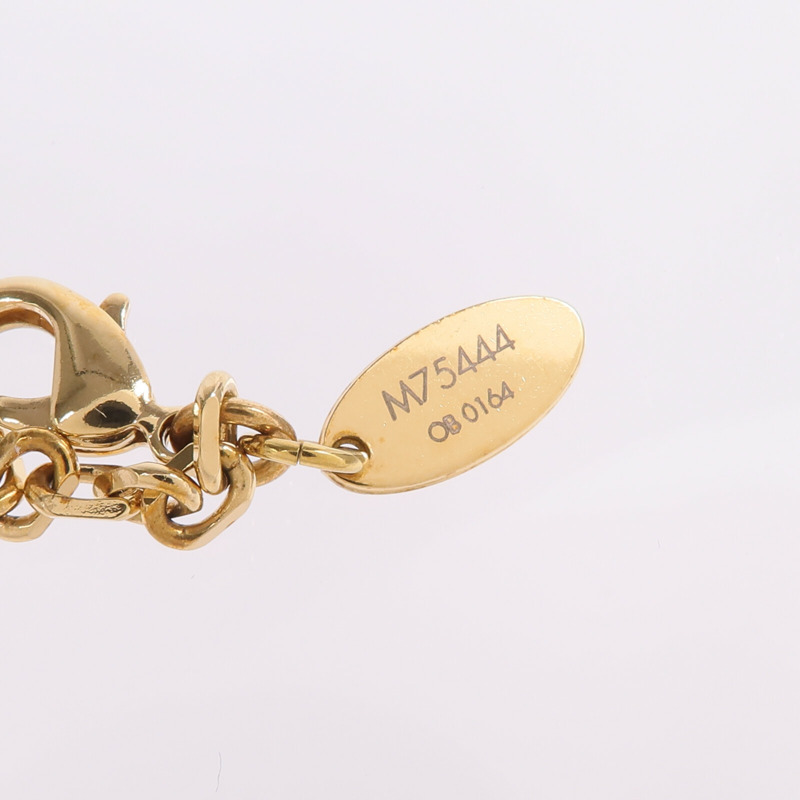 LOUIS VUITTON 金屬/PVC Flower Charm Pearl Necklace金屬項鏈-6