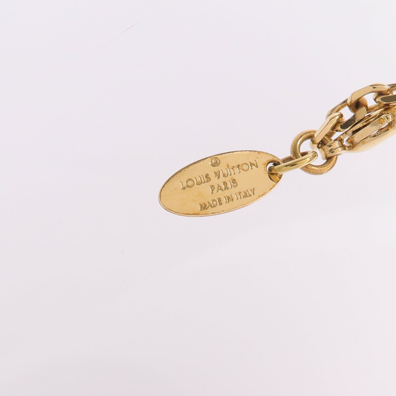 LOUIS VUITTON 金屬/PVC Flower Charm Pearl Necklace金屬項鏈-7