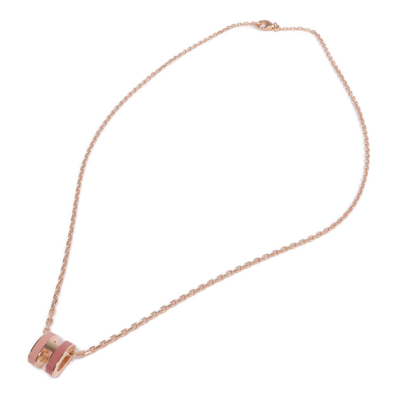 HERMES 金屬/琺瑯Pop H Necklace金扣項鏈-3