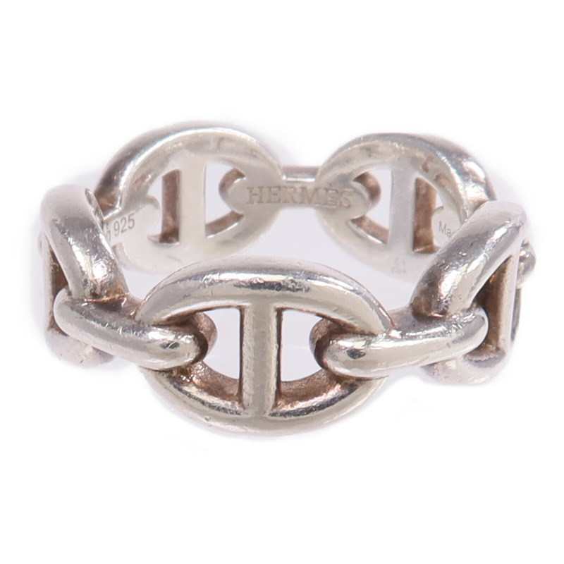HERMES 925純銀Chaine D'anere Ring戒指US#5.5-1