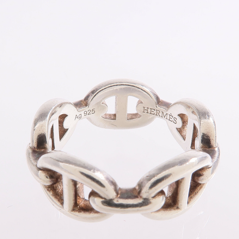 HERMES 925純銀Chaine D'anere Ring戒指US#5.5-5