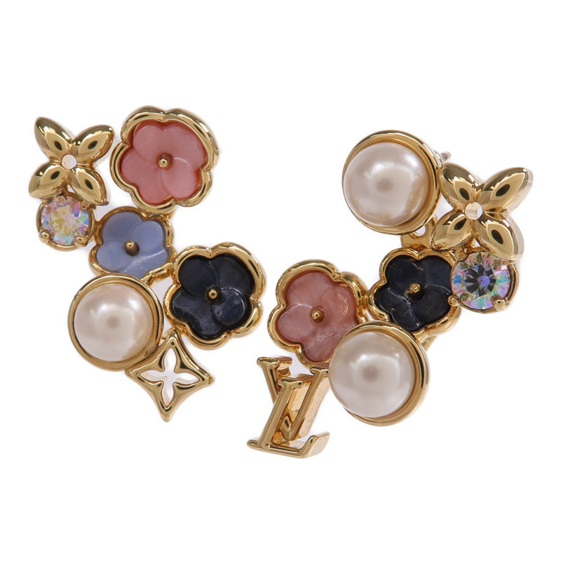 LOUIS VUITTON 金屬/PVC Botanica Earrings金扣耳環-1