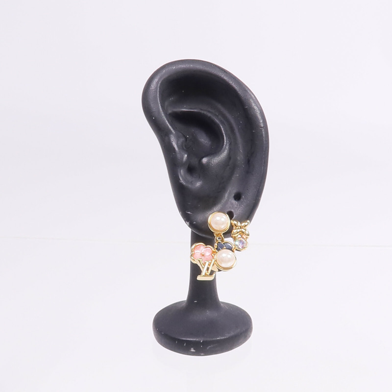 LOUIS VUITTON 金屬/PVC Botanica Earrings金扣耳環-7