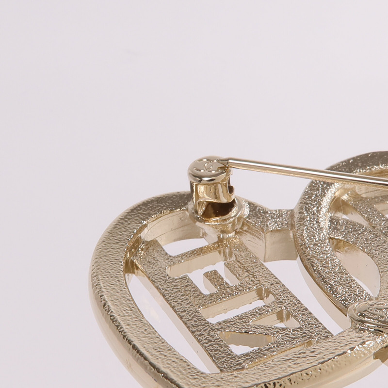 CHANEL 金屬Brooch金扣胸針-5