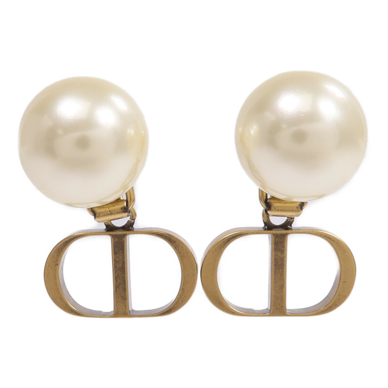 Dior 金屬/PVC Earrings Cilp金扣耳環-2