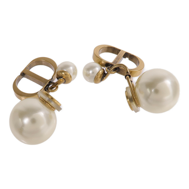 Dior 金屬/PVC Earrings Cilp金扣耳環-3