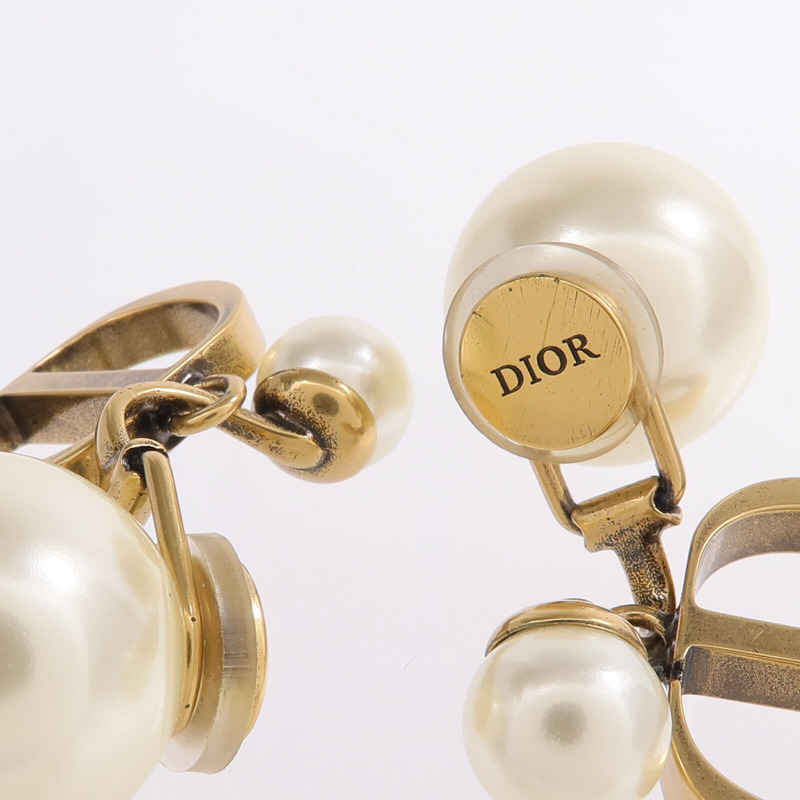 Dior 金屬/PVC Earrings Cilp金扣耳環-4