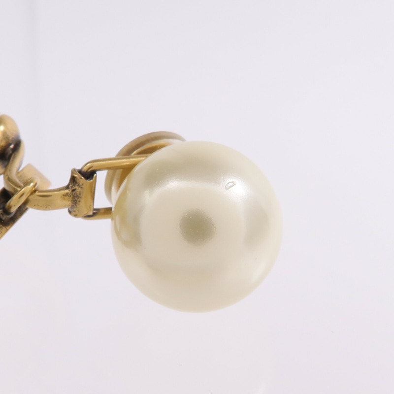 Dior 金屬/PVC Earrings Cilp金扣耳環-5
