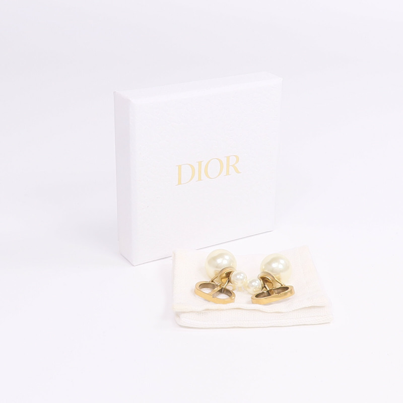 Dior 金屬/PVC Earrings Cilp金扣耳環-6