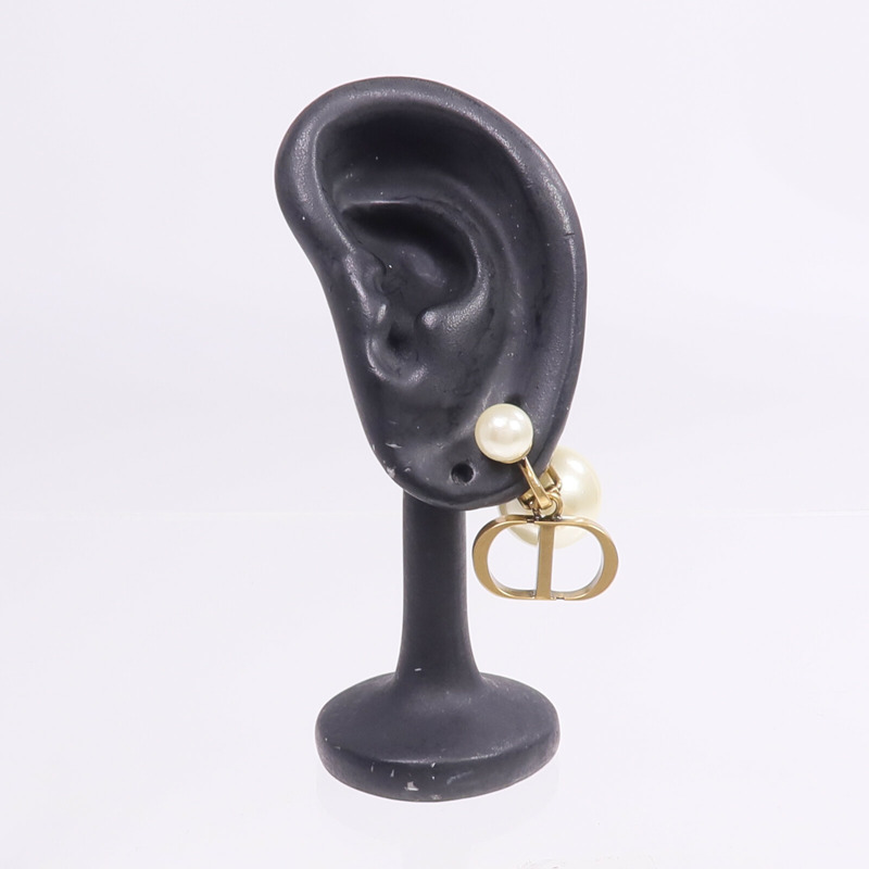 Dior 金屬/PVC Earrings Cilp金扣耳環-7