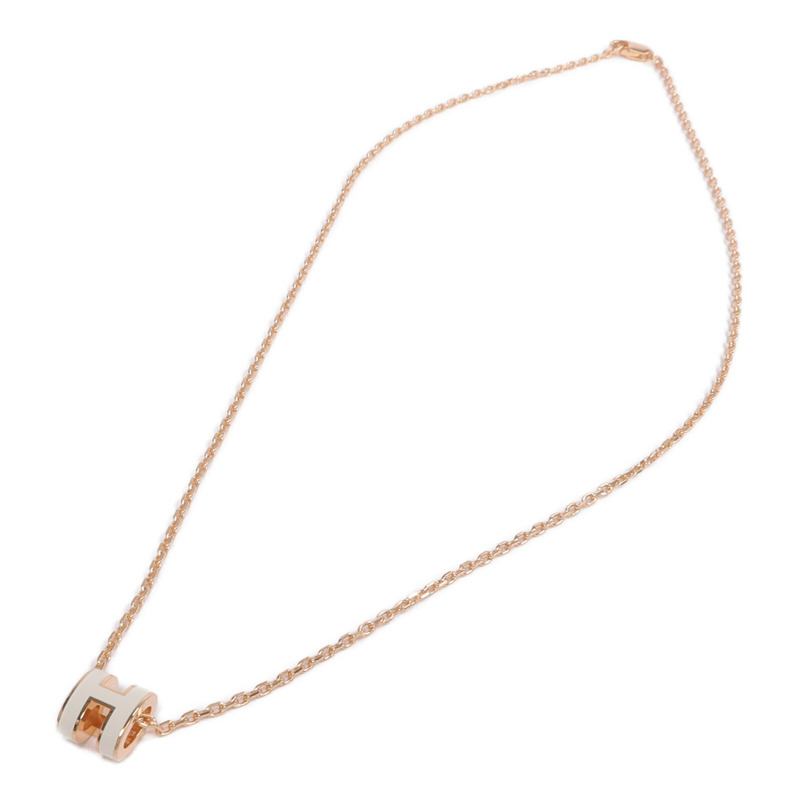 HERMES 金屬/琺瑯Mini Pop H金扣項鏈Nata-3