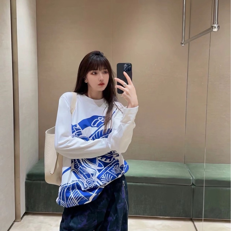 Burberry 女士 EKD 印花長袖T恤XS S M L碼-2