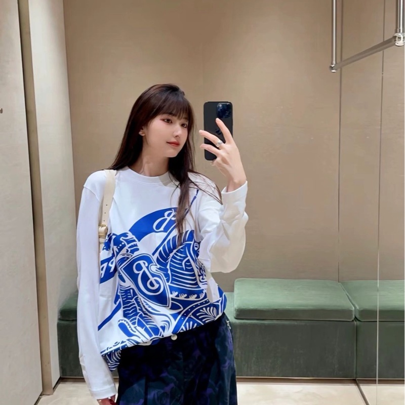 Burberry 女士 EKD 印花長袖T恤XS S M L碼-3