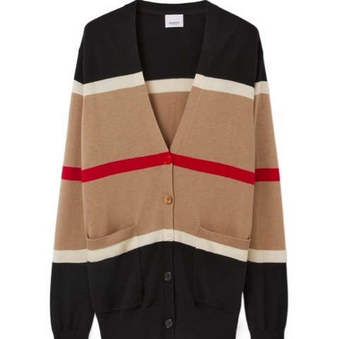 Burberry 女士 條紋羊絨開衫XS S M L碼
