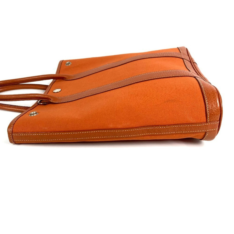 愛馬仕 Garden File PM 直式手提包,肩背式,皮革和帆布材質,男女通用,橙色-2